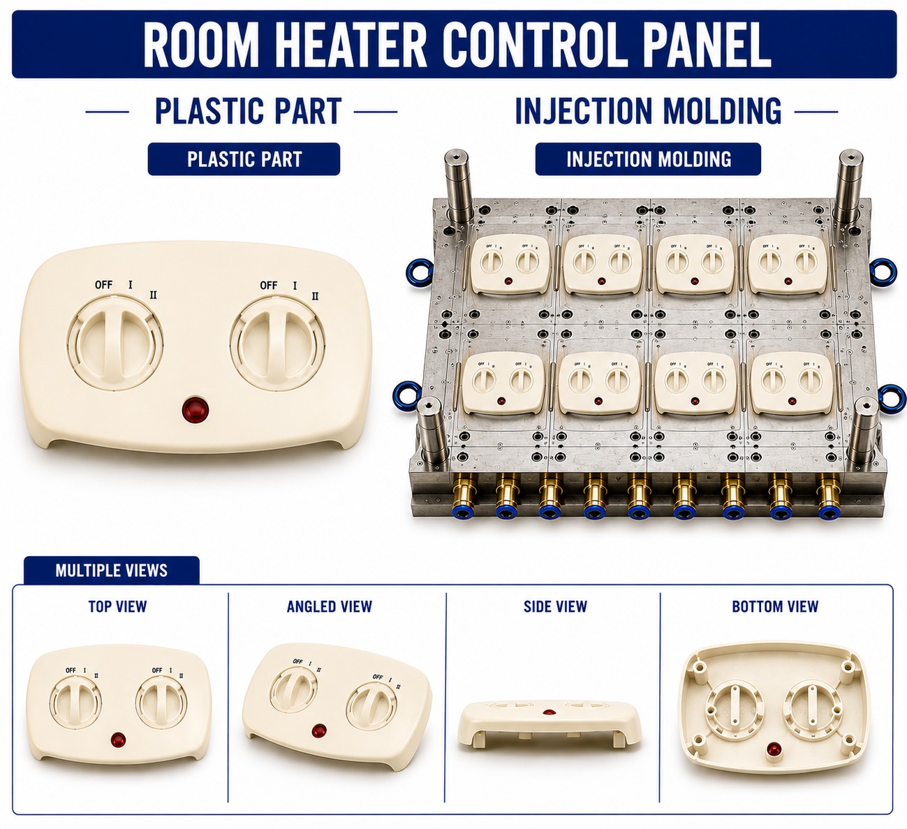 Room Heater Plastic Control Panel Mould and Moulding Service